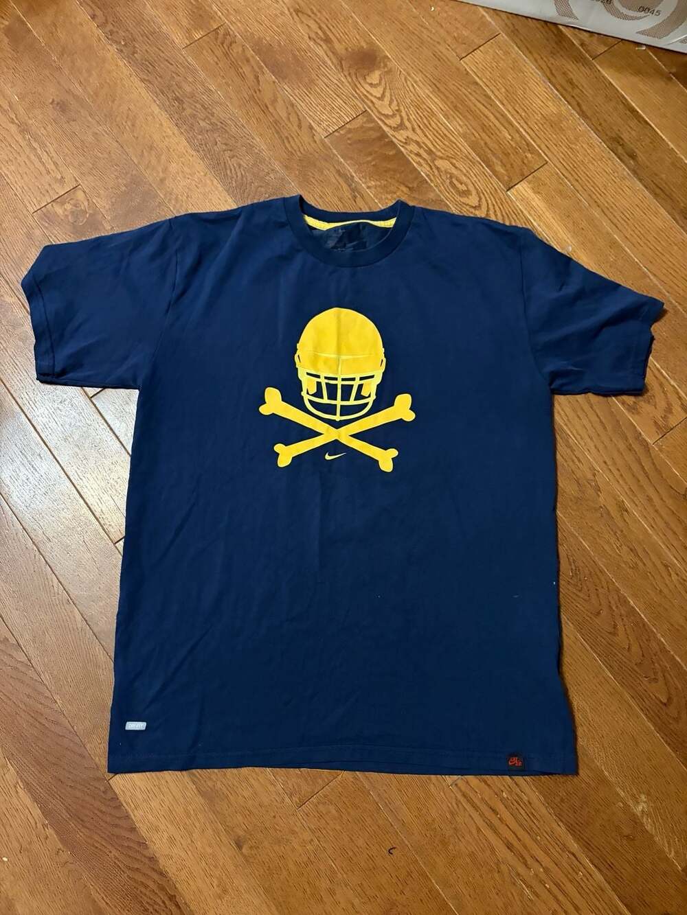 Nike Football Skull And Crossbones Dri-Fit T-Shirt Blue